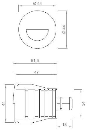 ENGI Светодиодный ступень из анодированного алюминия  En3061  - Вид №1