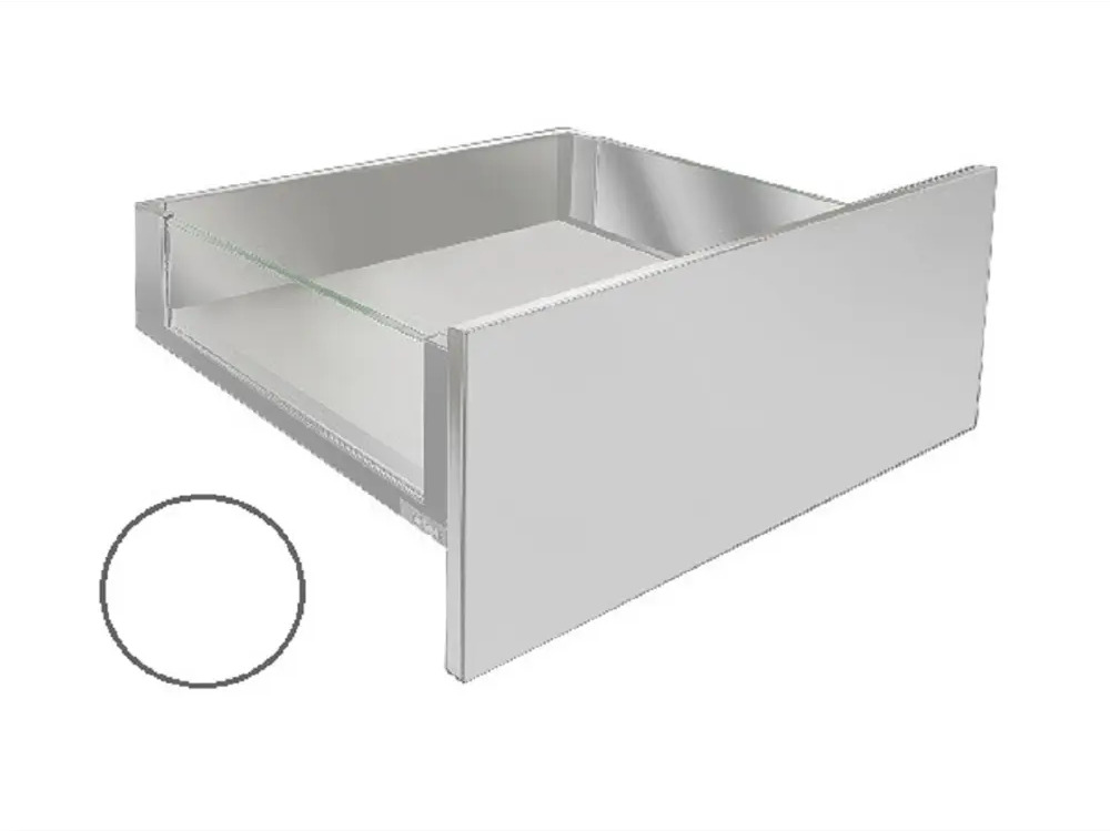 91702577 Выдвижной ящик Tekform slimline DW145 500 мм стеклянные стенки белый STLM-1004514