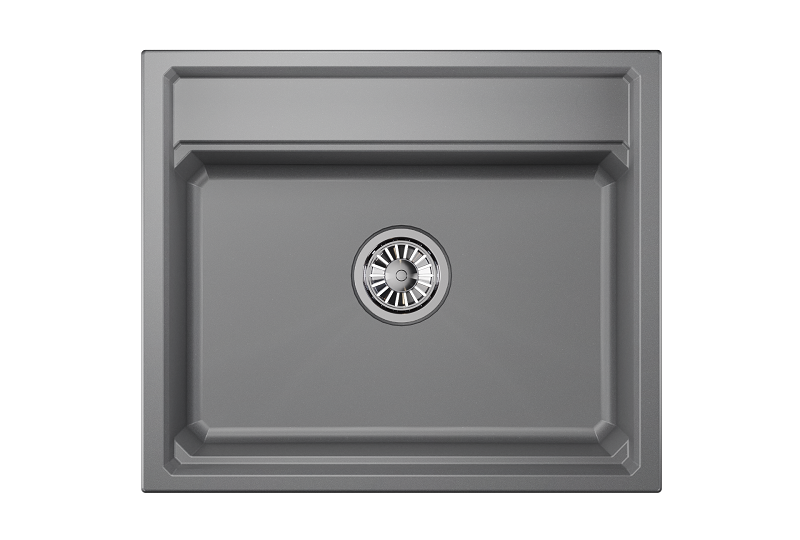 KS-6003, АЛЮМИНИУМ, кухонная мойка, кварц GRANULA 6003-ST306 - Вид №2