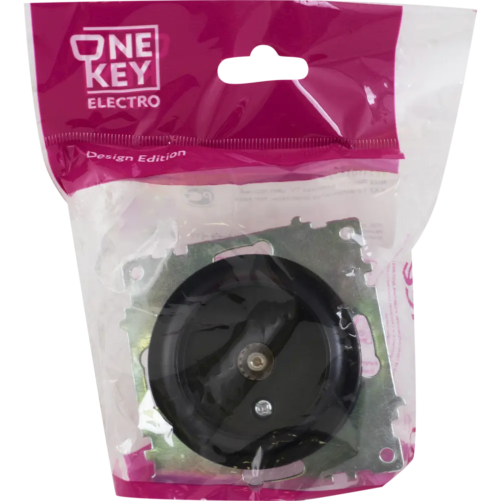 ТВ-розетка встраиваемая Onekey Florence, цвет чёрный ONEKEYELECTRO STLM-2012844 - Вид №4