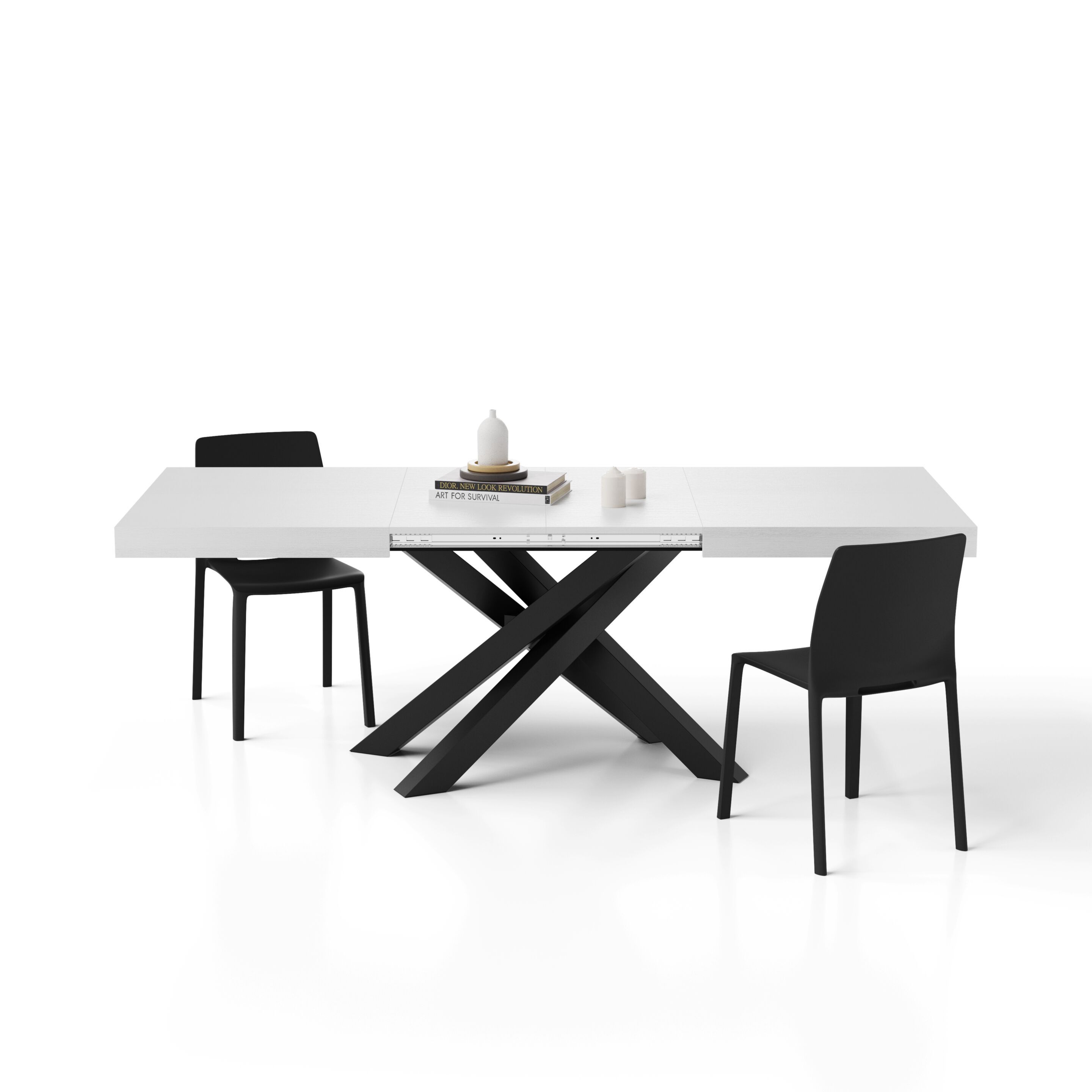 Прямоугольный выдвижной железный обеденный стол с облагороженной столешницей Mobili Fiver EMMA ARCH-00059547 - Вид №96
