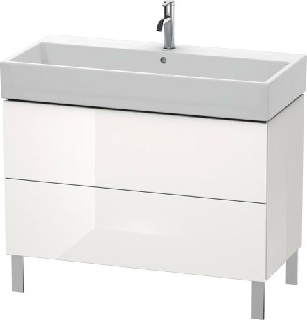 LC677807272 L-Cube Тумбочка напольная Дуб брашированный, натуральный шпон Duravit - Вид №2