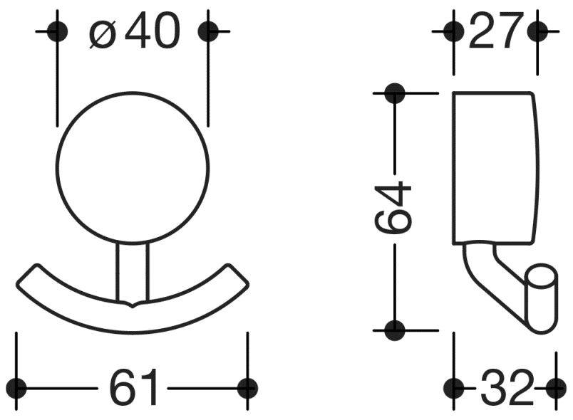 815.90.02060 двойной HEWI Haken  - Вид №2