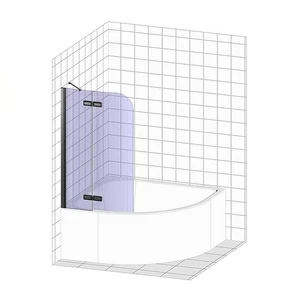 Шторка на ванну 80x160 GV-862APR прозрачное стекло 6 мм GUTEWETTER TREND PEARL