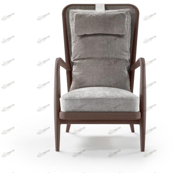 Flexform Кресло Bergere из ткани с подголовником sun-id-1458907