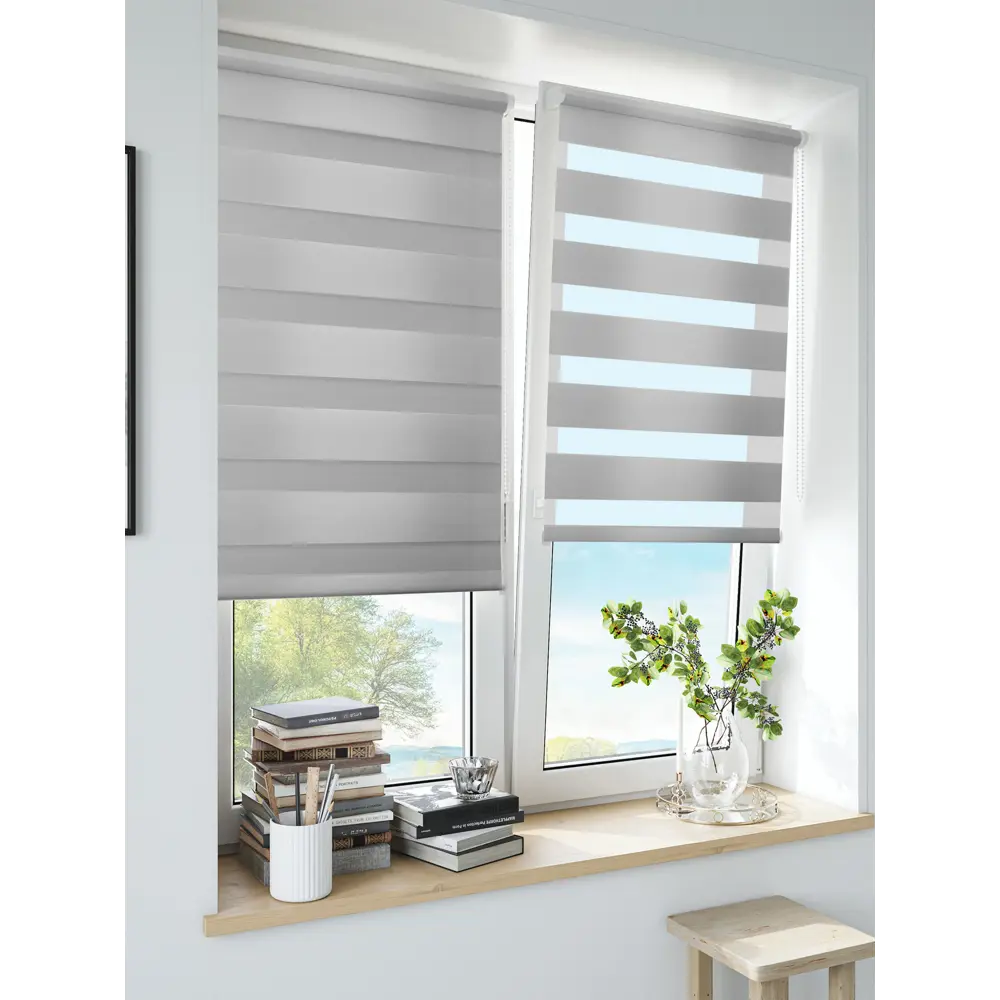 Штора рулонная день-ночь Inspire Peter 60x160 см светло-серая Granit 5 82691059 STLM-2151029 - Вид №12