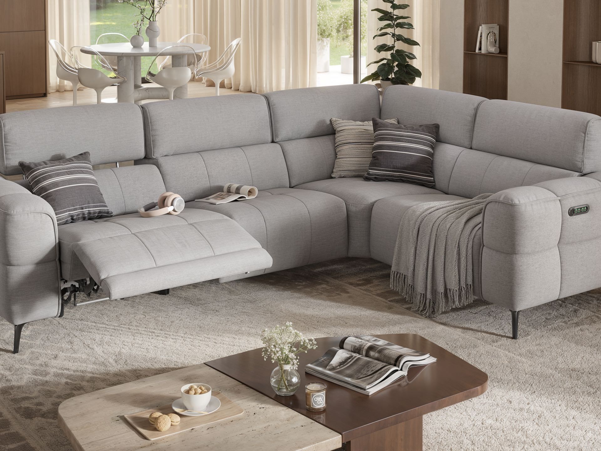 Угловой диван из ткани Sofanella Mezzano ARCH-00010150