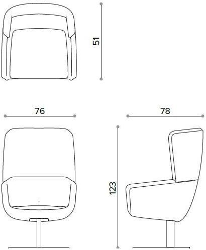 True Design Кресло с подлокотниками и высокой спинкой Arca Aa909p - Вид №4
