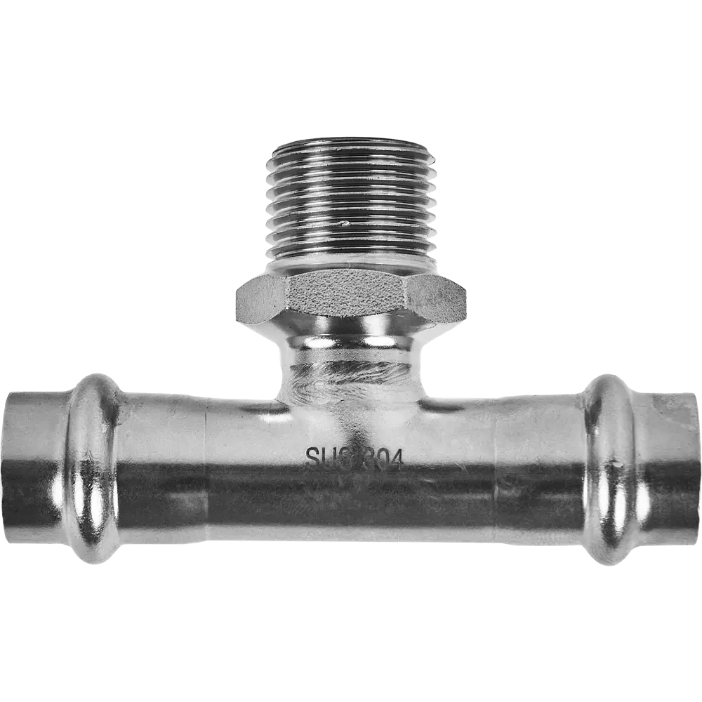 Тройник переходной Rommer 1/2"x15 мм ВПр-НР нержавеющая сталь 88011327 STLM-2073591  - Вид №2