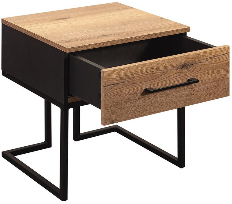 1718 Тумба прикроватная Loft Дуб табак/Графит R-HOME 4009297h_Табак - Вид №1