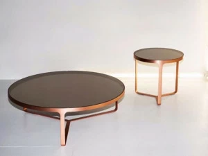 Tacchini Круглый стеклянный журнальный столик