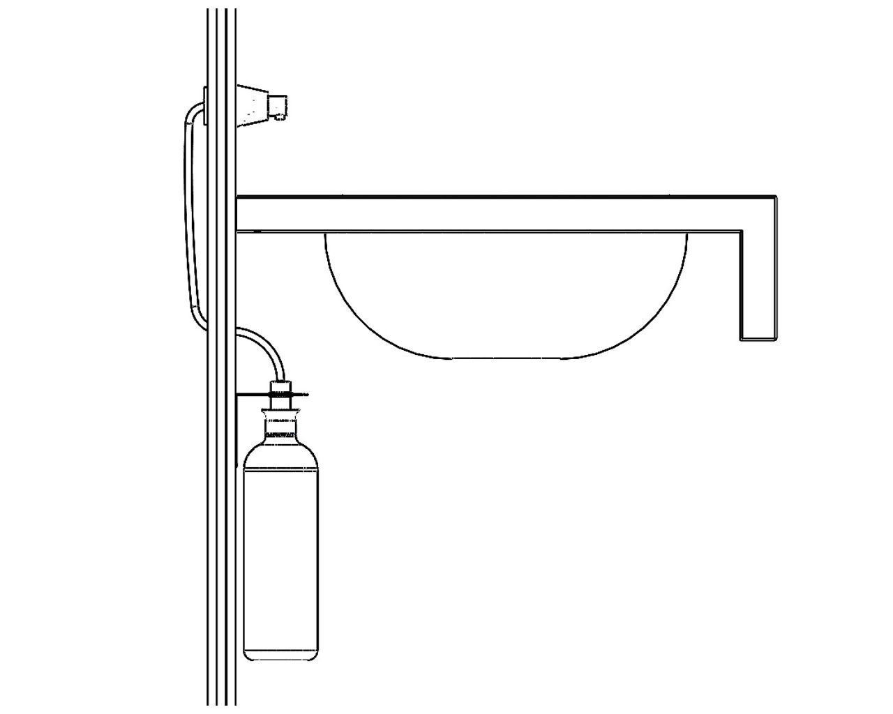 DWP104 Настенный дозатор жидкого мыла, ЦИЛИНДР, полированный Merida  - Вид №4