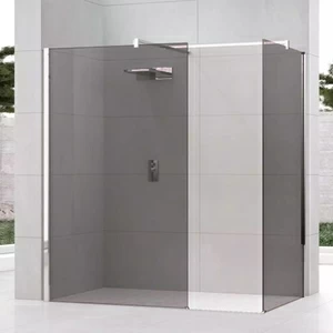 Novellini. Душевой уголок 120x90 см H+H FUMÉ с хромированным профилем KUADRA