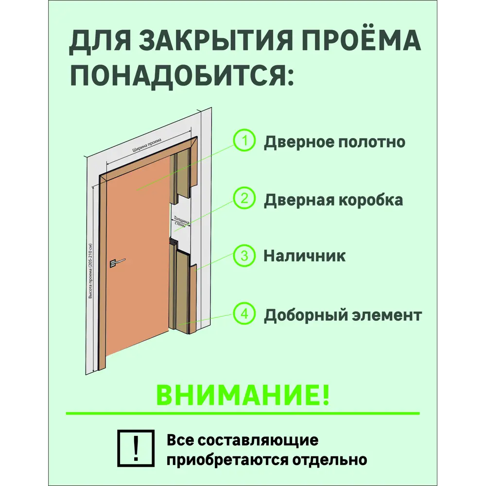 Дверь межкомнатная глухая Кристал 80x200 см цвет пломбир VELLDORIS STLM-2147418 - Вид №4