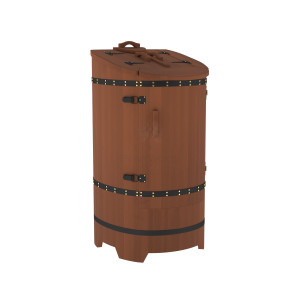 919 Фитобочка со скосом "Премиум" цвет вишня, покрытие тиковым маслом, фурнитура черная Alyarus