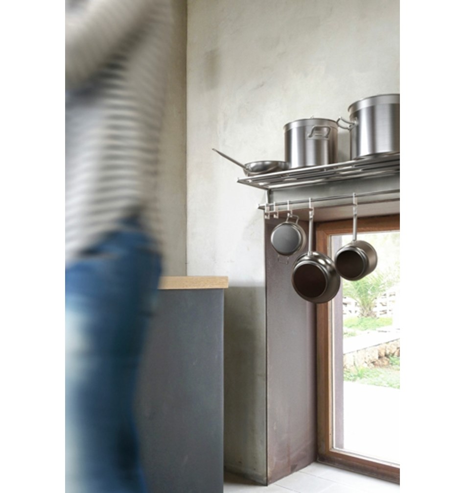 FROST Гардеробная полка 2, 100см » матовая. Нержавеющая сталь Матовый N1936-1  - Вид №5