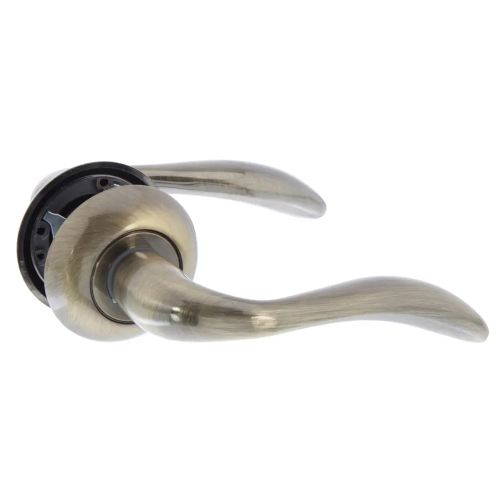 Ручки дверные на розетке Puerto AL 504-08, алюминий, цвет античная бронза STLM-2057373 - Вид №1