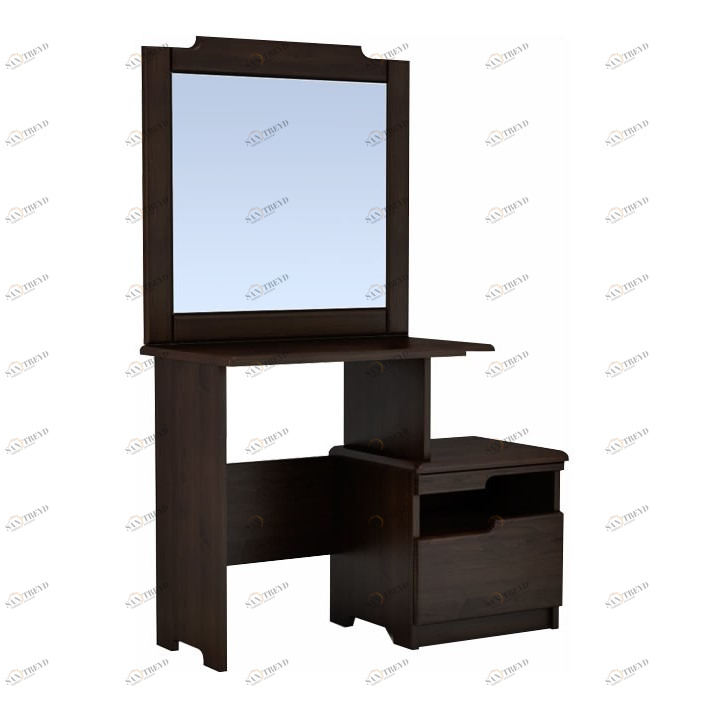 Трюмо с зеркалом и тумбой коричневое ясень, каштан "Бельфор" DREAMLINE БЕЛЬФОР 176901 Коричневый 