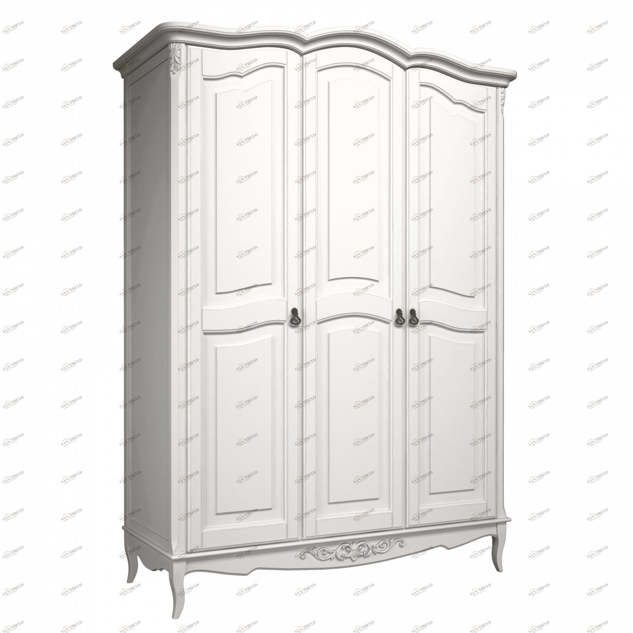 Шкаф трехстворчатый белый Aletan-Provence АЛЕТАН ALETAN - PROVENCE 177796 Белый 