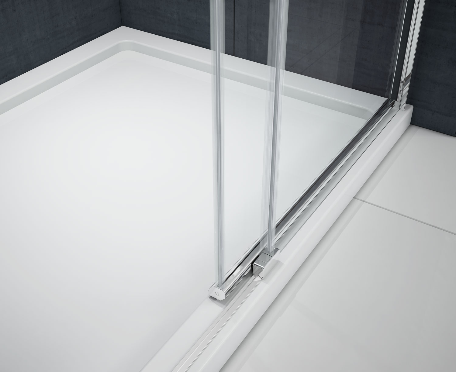 Дверь душевая для установки с боковой панелью MBLA1700R Merlyn MBOX Хромированный  - Вид №4