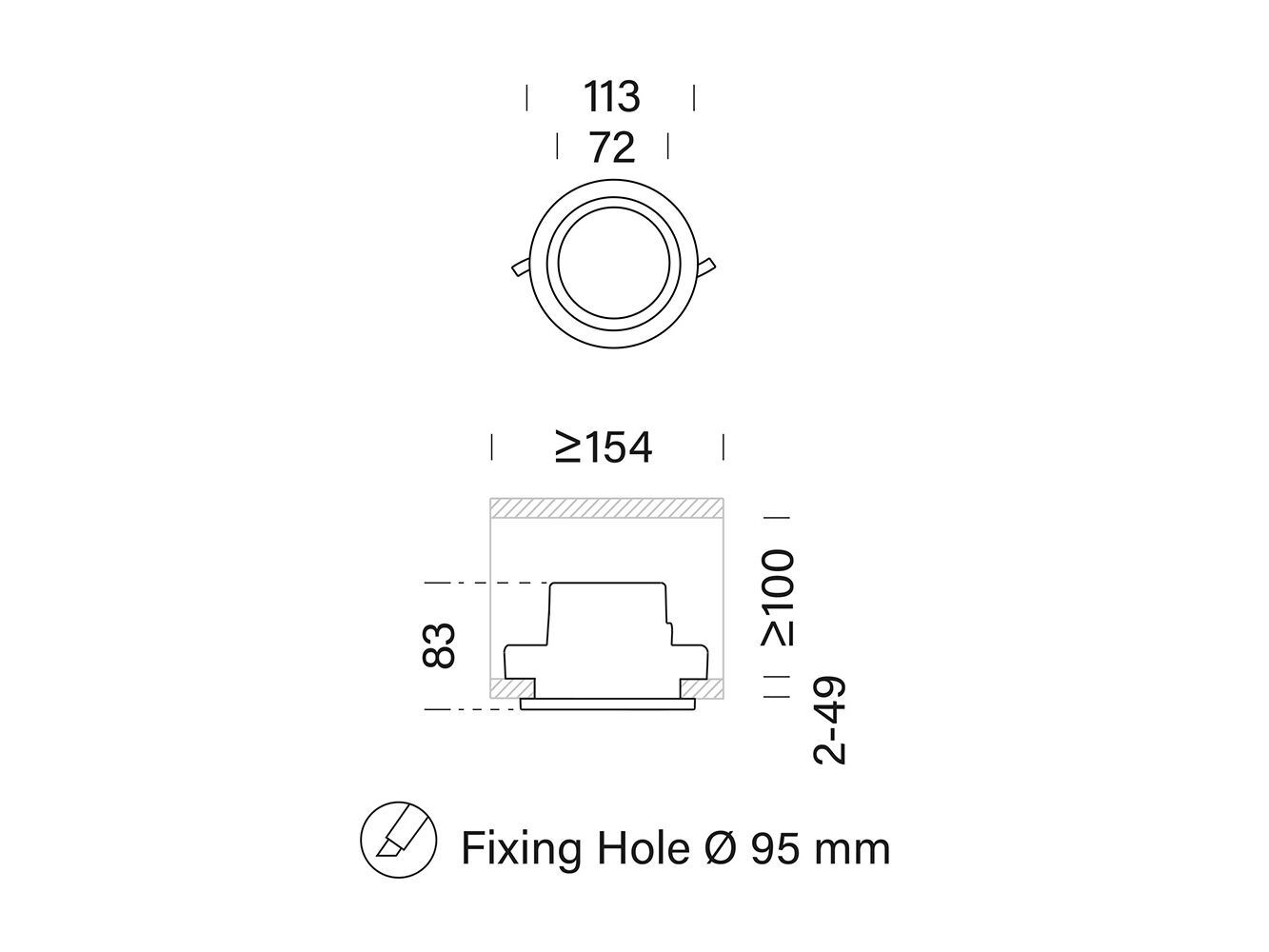 Утопленный алюминиевый светодиодный наружный прожектор Platek Aster ARCH-00033649 - Вид №6
