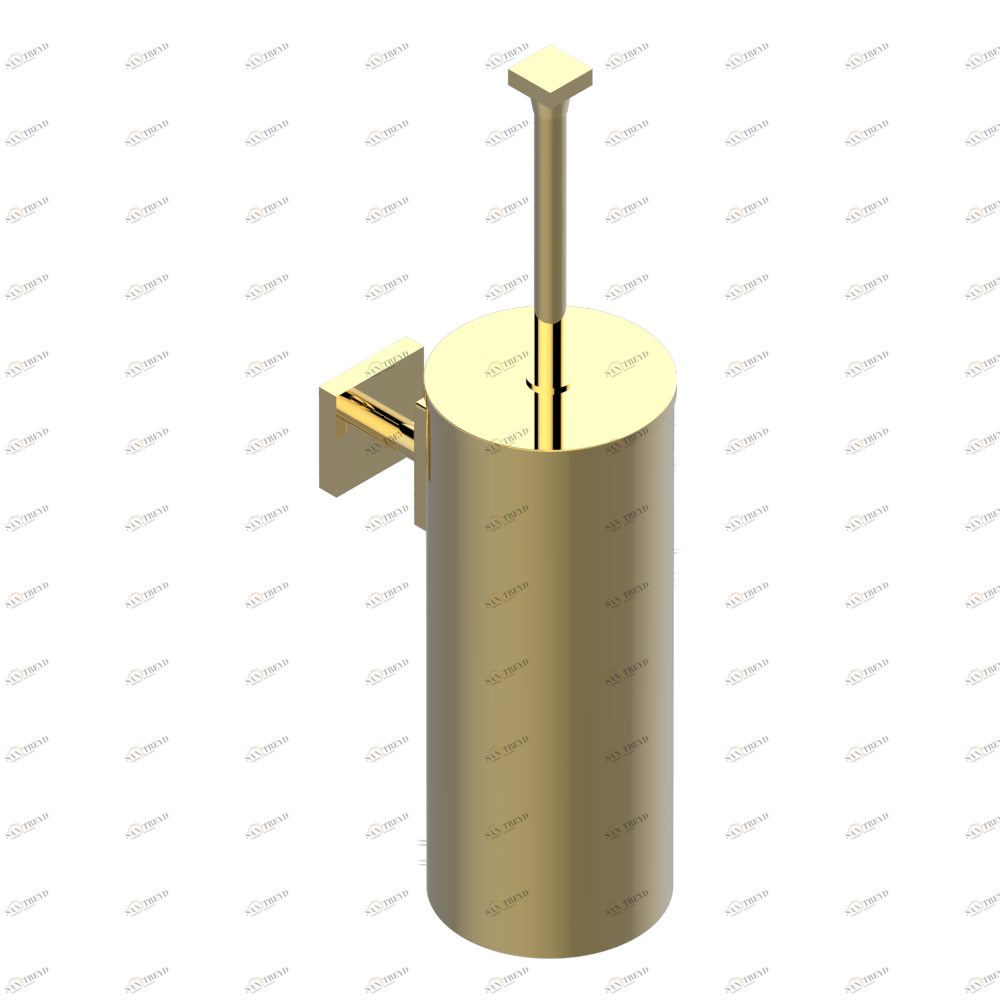 A6N-4720C Стакан настенный и щётка для унитаза с крышкой Thg-paris Profil c чёрным ониксом Золото A6N-4720C CAT.F