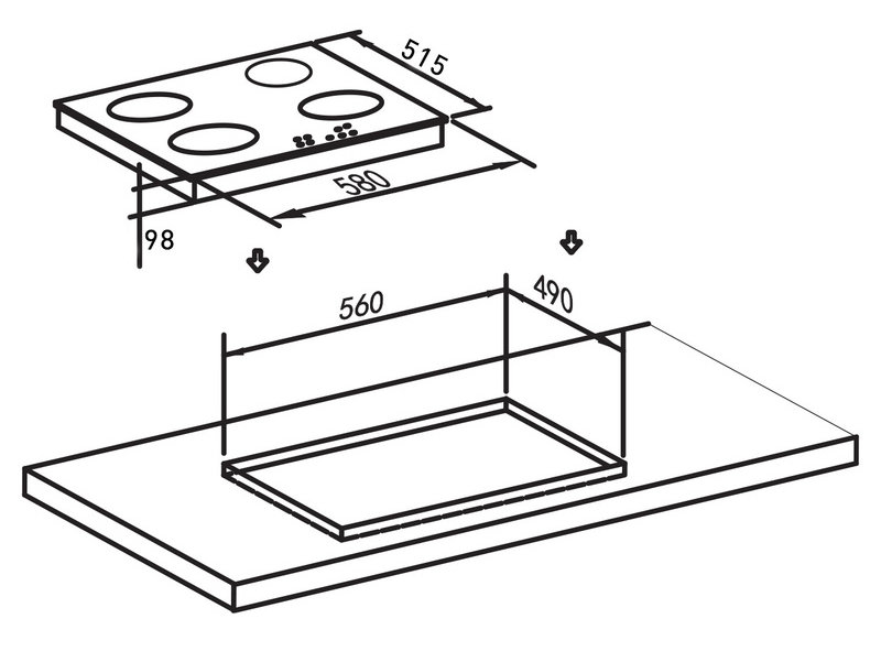 9136648 Газовая варочная поверхность Oasis P-BSI STDN-0112020 - Вид №7
