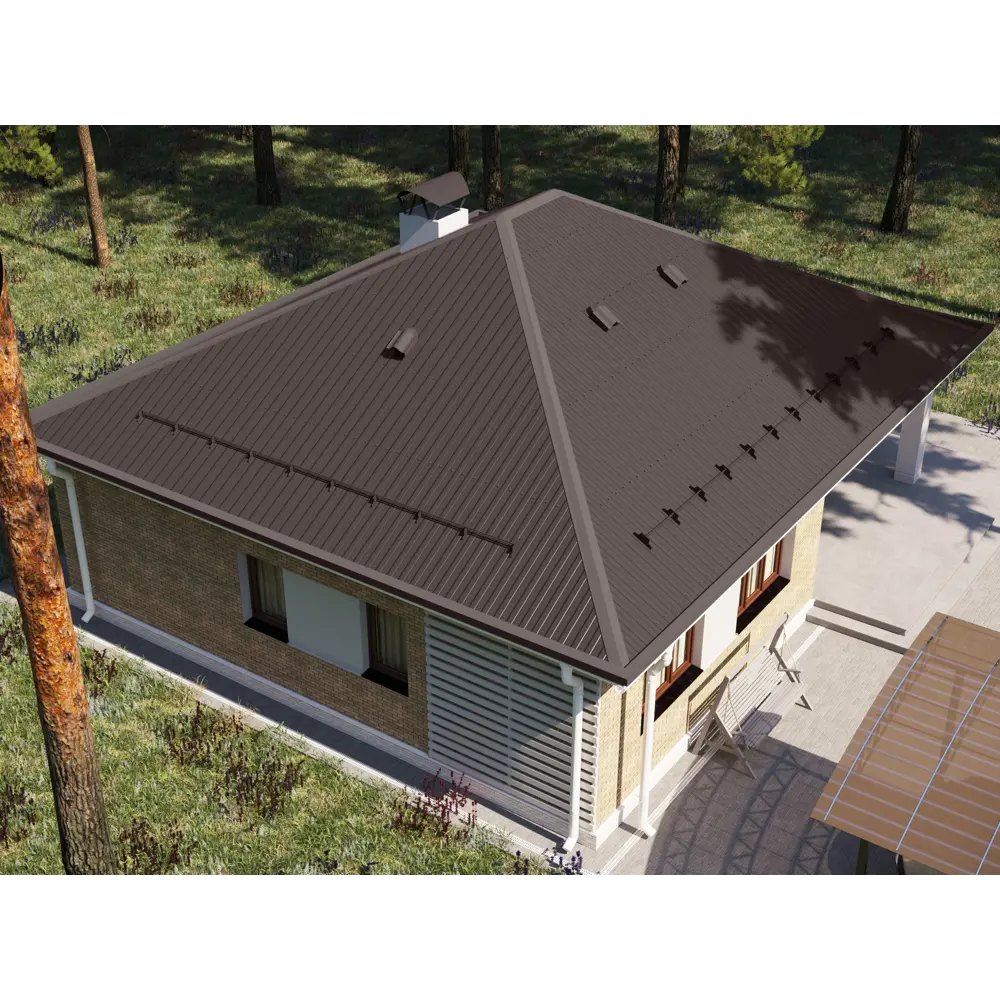 Планка карнизная 100x65 мм 2 м 0.4 мм RAL 8017 коричневый 83963948 STLM-2033255 Santreyd  - Вид №2