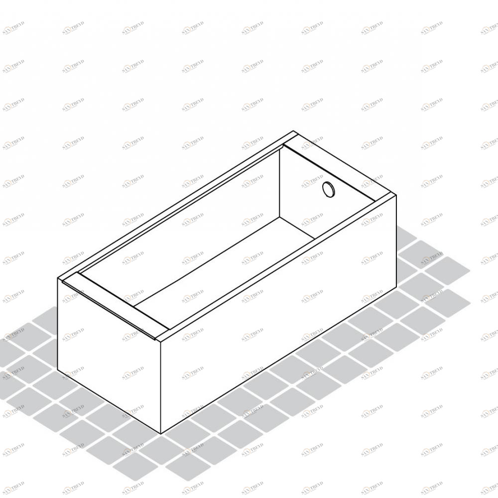 Напольная ванна Petra Bath 160х70 Glass1989 PCD0