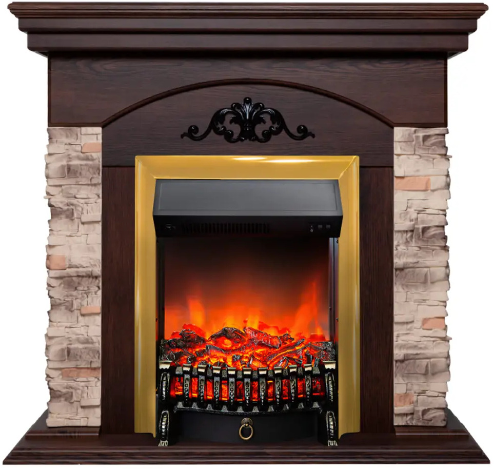 91445336 Каминокомплект Realflame Rockwood STD NT-F316 с очагом Fobos-S Lux BR 750Вт античный дуб STLM-0943451