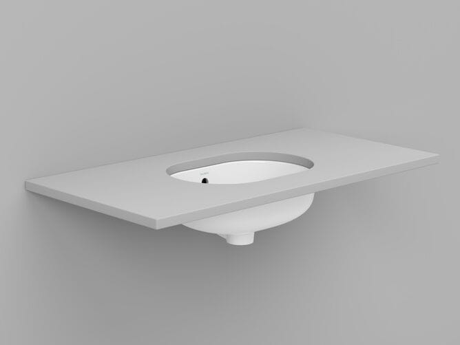 Керамическая овальная подводная раковина с переливом Ceramica Dolomite ALPAGO ARCH-00042955 - Вид №1