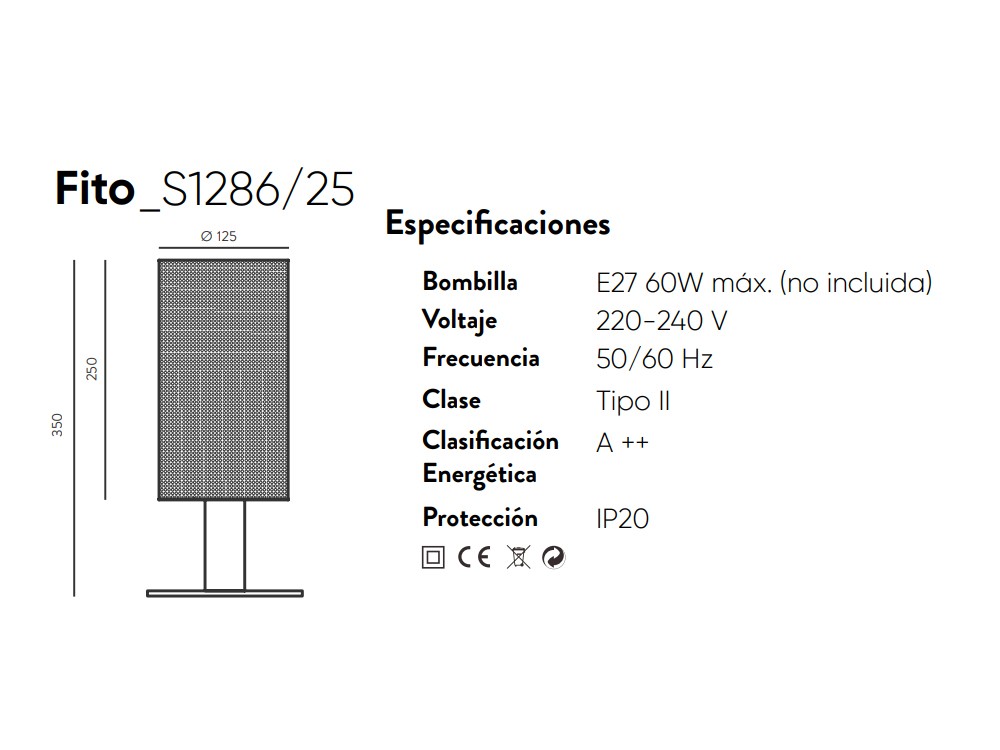 084438 Настольная лампа латунь - белый Aromas del Campo Fito 