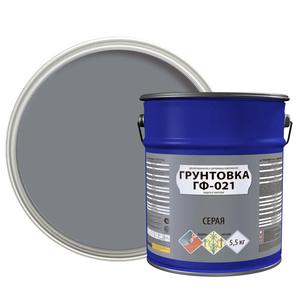 Грунтовка для сухих помещений Empils ГФ-021 Л серая 5.5 кг STLM-2049502