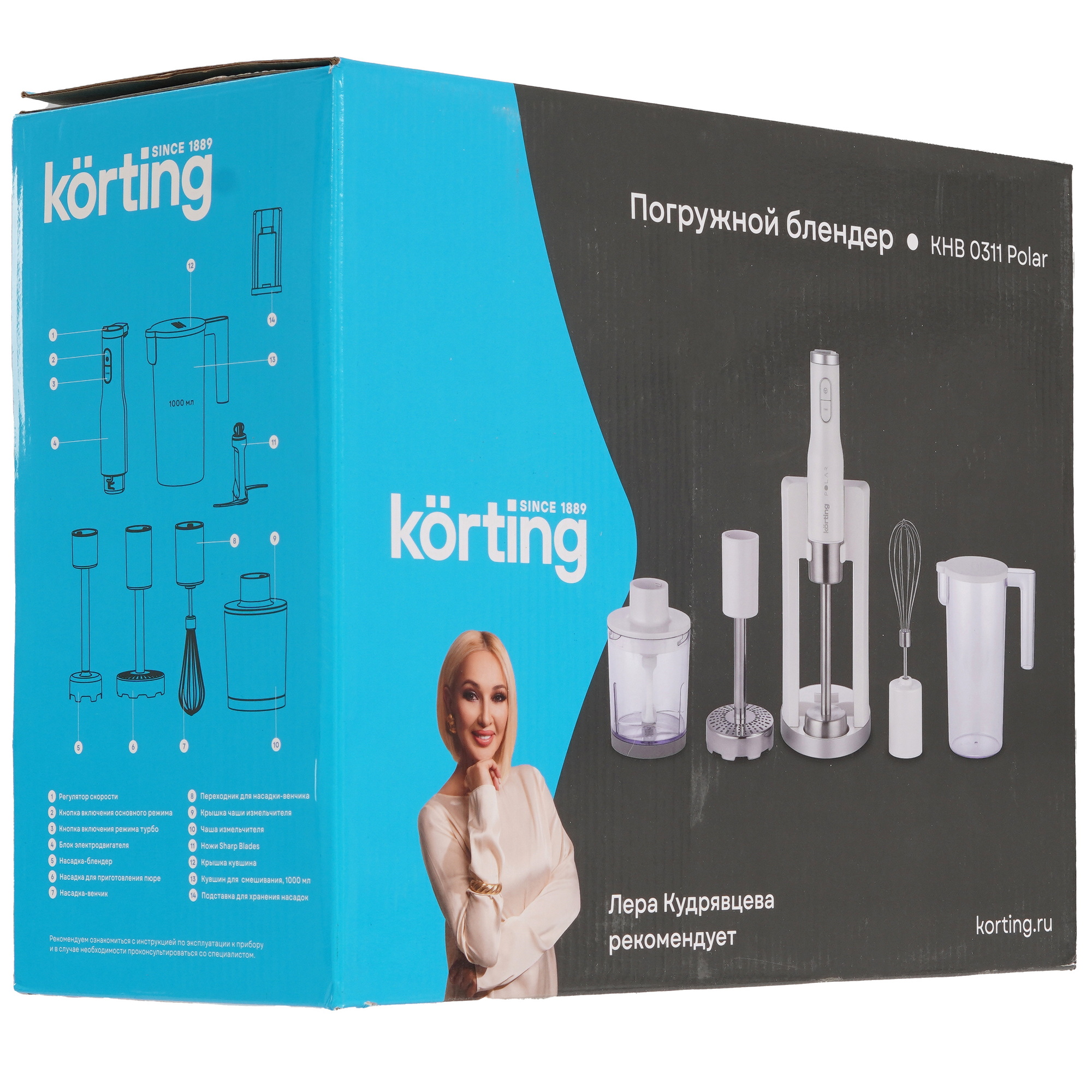 9234607 Блендер погружной Korting KHB 0311 Polar белый STDN-0106182 - Вид №10