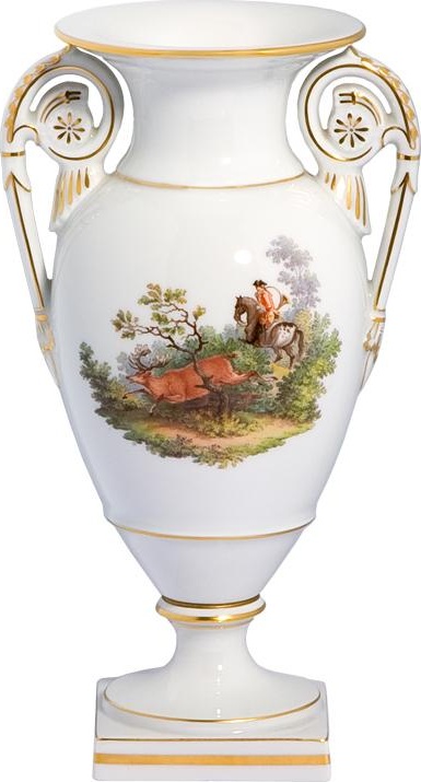 78240 Meissen Ваза 22см "Охотничий мотив" Фарфор 