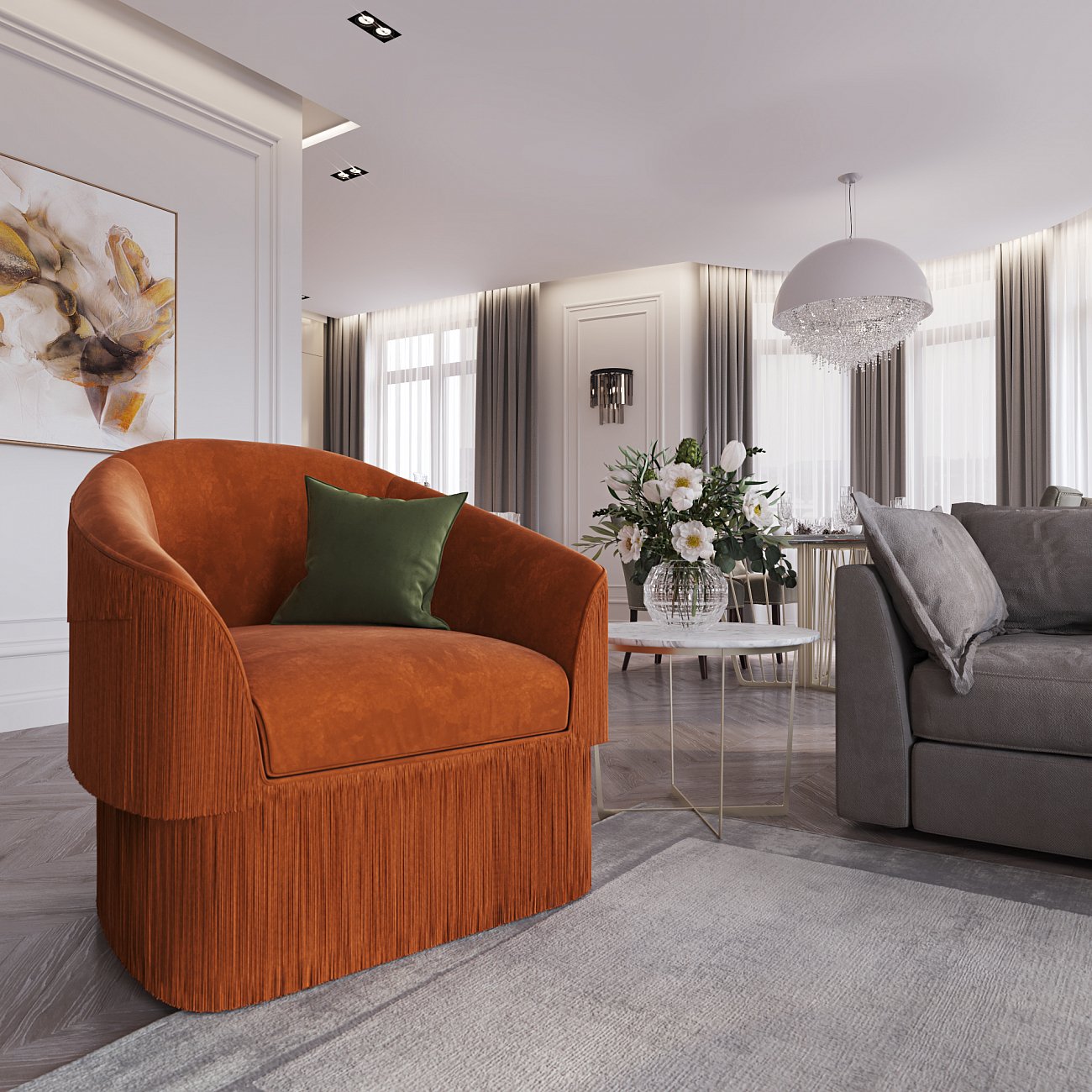 Подвесной светильник Crystal Light 15 white от Delight Collection MD2548/15 DELIGHT COLLECTION ДИЗАЙНЕРСКИЕ 243728 Белый  - Вид №6