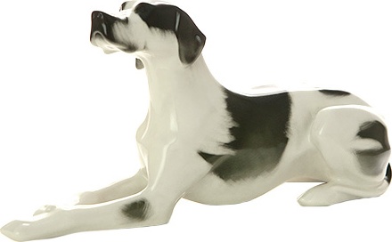 89163 Императорский фарфоровый завод Скульптура "Пойнтер" (чёрный) Фарфор твердый 