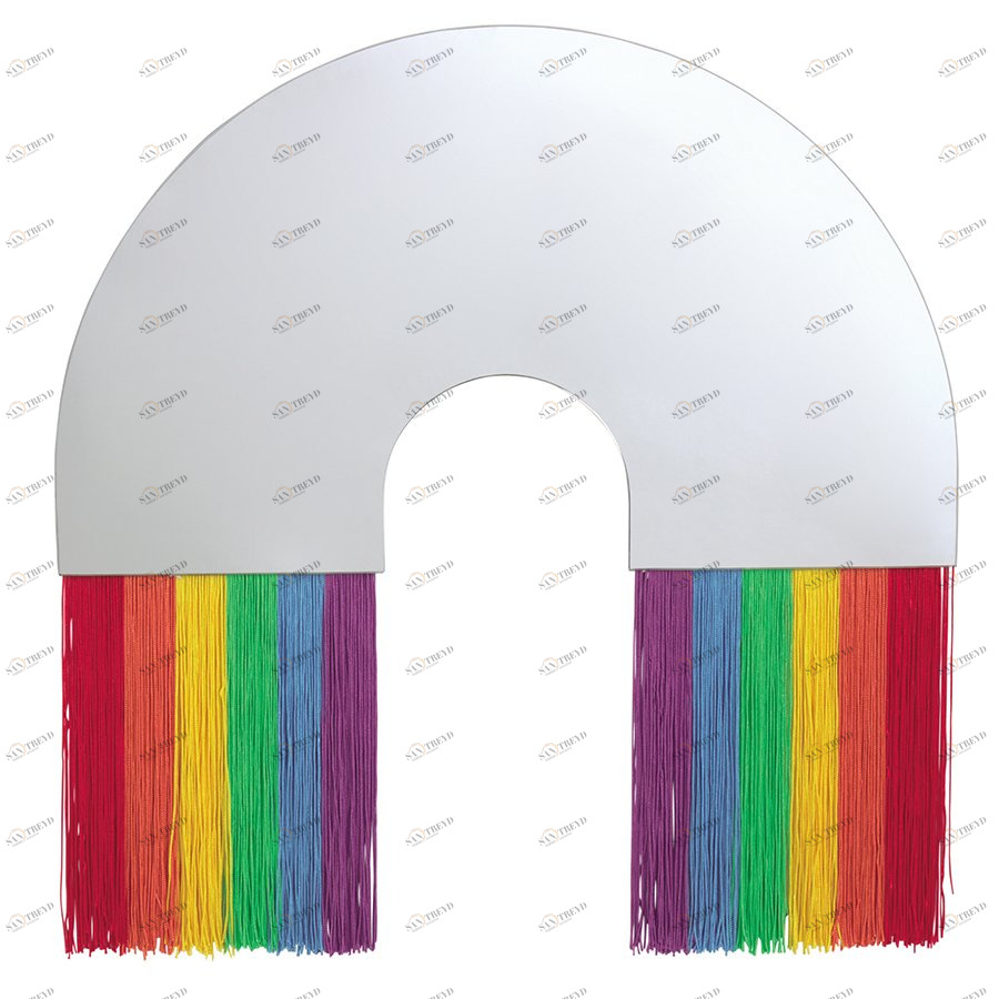 Зеркало настенное большое разноцветное Rainbow DOIY ДИЗАЙНЕРСКИЕ 00-3880890 Желтый;зеленый;красный;разноцветный 