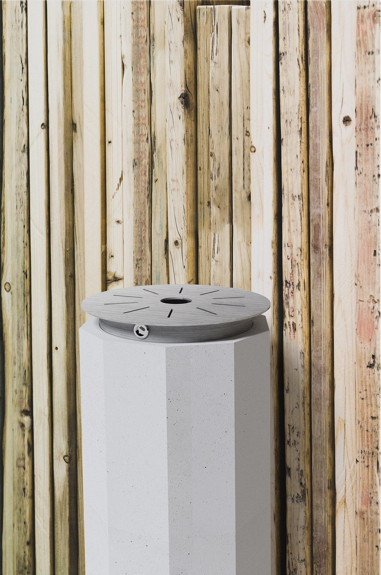 Пепельница для общественных пространств из армированного волокном бетона SIT Wuud ARCH-00119592 - Вид №2