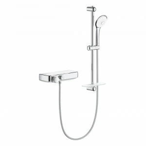 Термостатический смеситель для душа GROHE GRT SmartControl и душевой гарнитур Euphoria 110 Massage с душевой штангой 600 мм (34720000)
