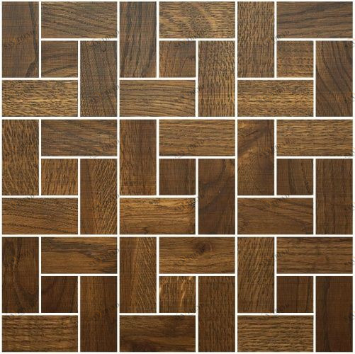 Мозаика и 3D панели из дерева Da Vinci Мозаика Ritmo Old Wood 072 Дуб Селект (Гладкая) 324х324 мм 1301100072