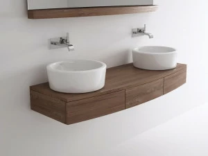 KARPENTER Двойная подвесная тумба под умывальник из дерева Miles