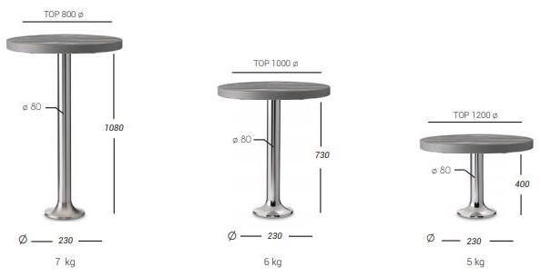 PF Stile Основание стола из нержавеющей стали Kono 414 - Вид №1