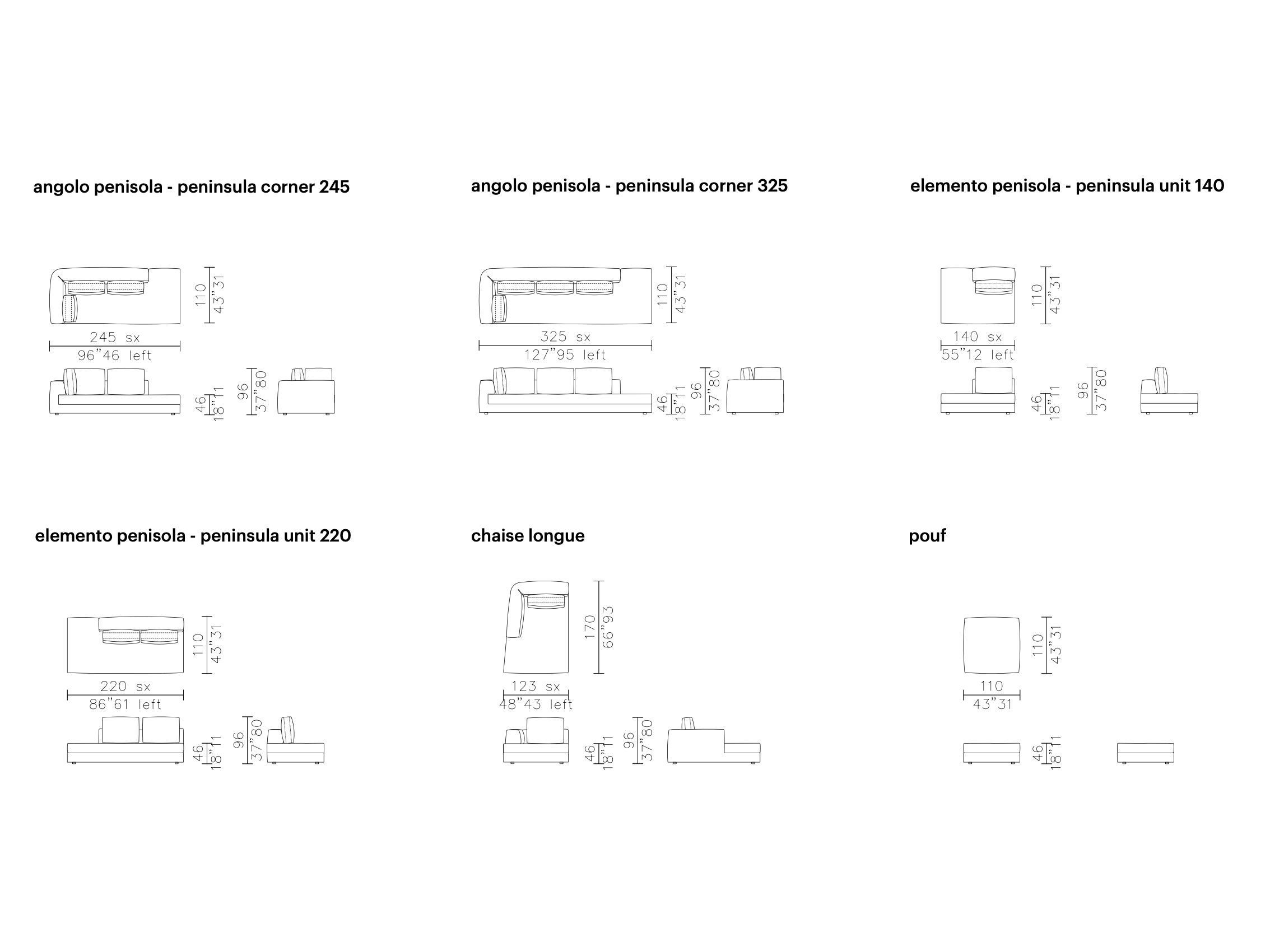 Съемный модульный диван из ткани Meridiani Roger ARCH-00054652 - Вид №17