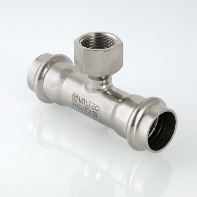 VTi.932.I.350735 Фитинг из нержавеющей стали – пресс-тройник с внутренней резьбой Valtec 35 мм х 1 1/4"  - Вид №1