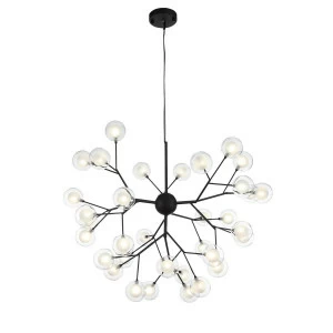 Люстра светодиодная подвесная прозрачная 36 ламп ST Luce Demele SL376.403.36 ST LUCE ДИЗАЙНЕРСКИЕ, DEMELE 00-3834387 Прозрачный;черный