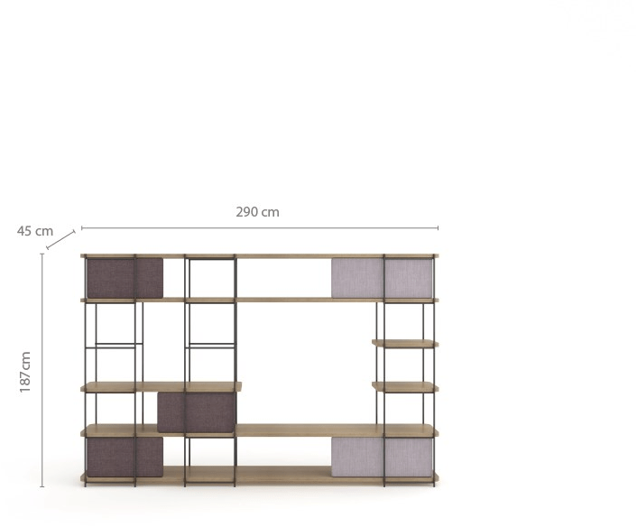 Momocca Модульный книжный шкаф с подставкой под телевизор Julia Jm05 - Вид №9
