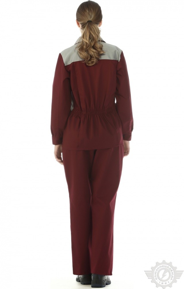 65527 Костюм "Эксперт-2" женский бордовый  Летняя спецодежда  размер 56-58/170-176  - Вид №10