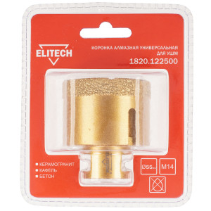 Алмазная коронка алмазная Elitech 1820.122500 9186970