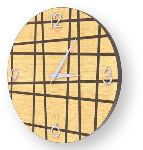 LIGNIS® Настенные часы из инкрустированного дерева Dolcevita lines 10.032 / 10.110 - Вид №1